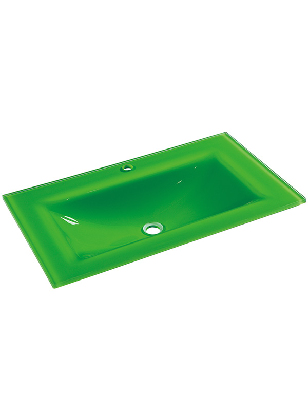 pias de banheiro pias de banheiro de vidro extra claro verde de 81 cm